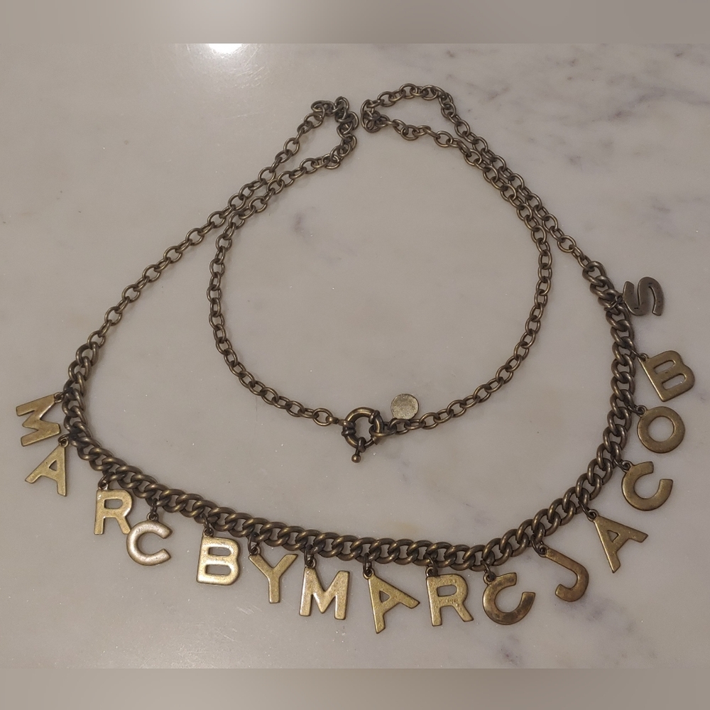 Marc Jacobs Name Long Necklace Belt Vintage